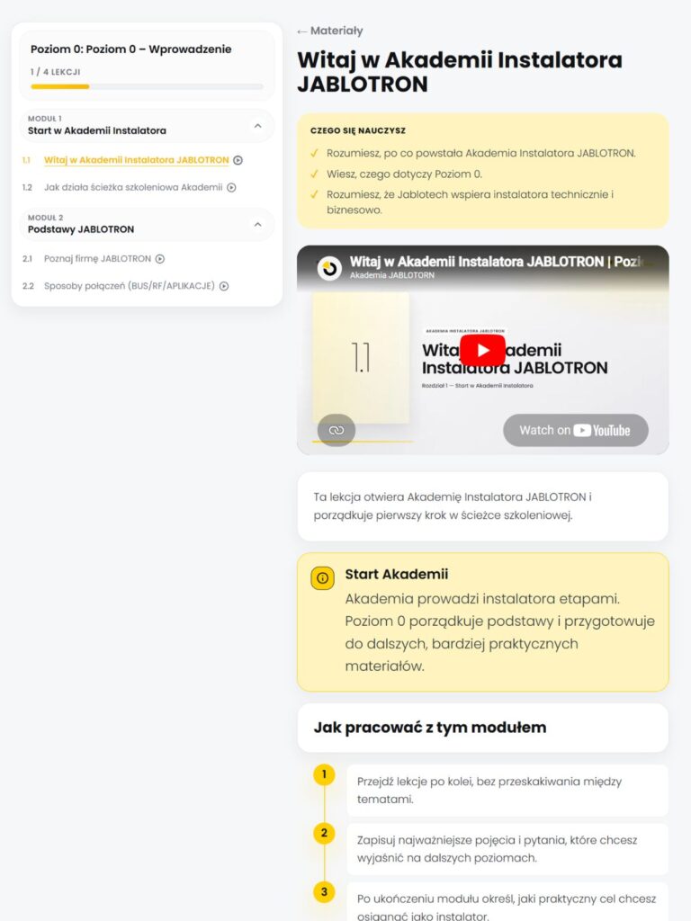 Materiały e-learningowe Akademii Instalatora